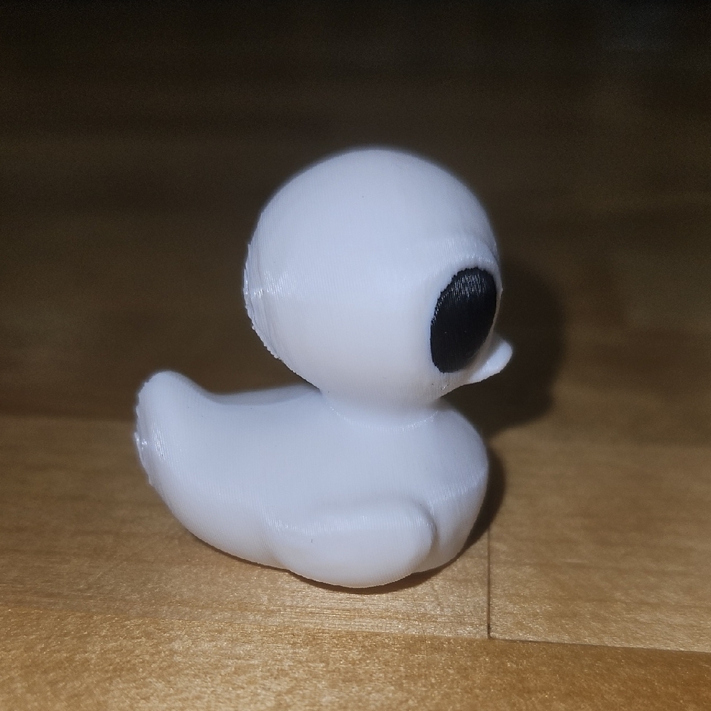 3D Printed White Alien Duck Figurine Nwot - Picture 4 of 5